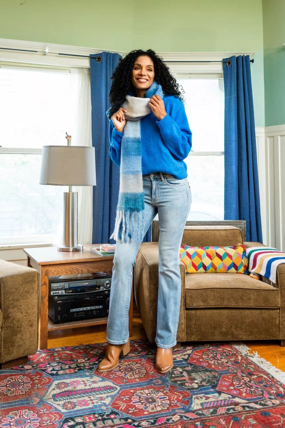 Judy Blue Mid Rise Thermal Bootcut Jeans LT