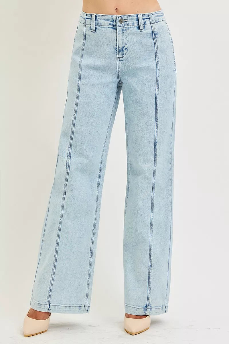RISEN Slouchy Wide Leg Jeans ACID LIGHT