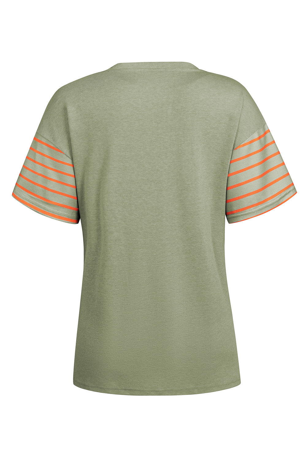 Red Dahlia Color Block Striped Detail Loose T Shirt