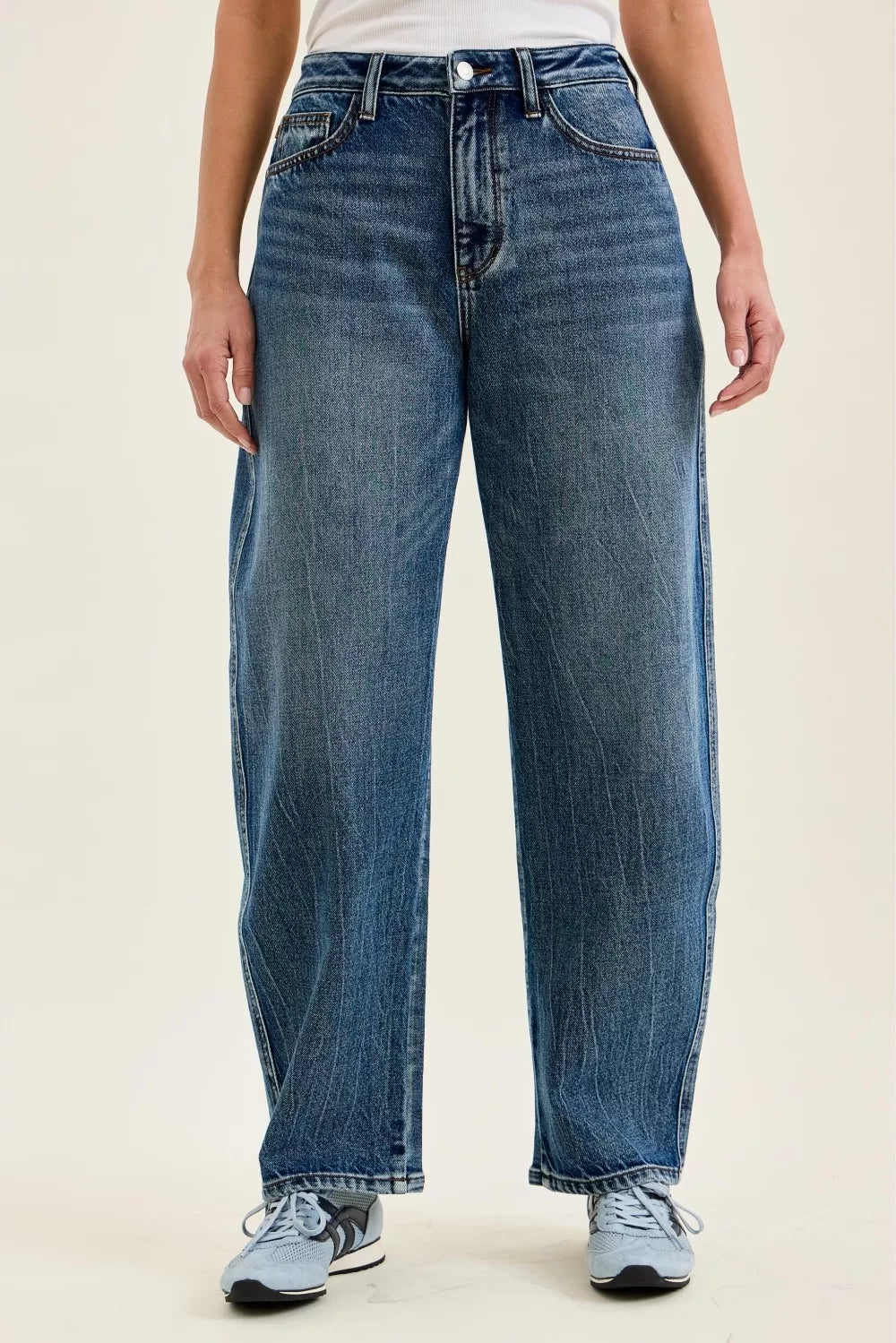 Judy Blue High Waist R.m. "Marlow" Arc Dk Time Weathered Indigo Jeans DK