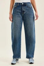Judy Blue High Waist R.m. "Marlow" Arc Dk Time Weathered Indigo Jeans DK