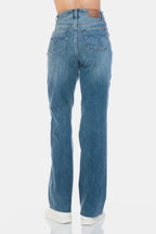 Judy Blue Tummy Control Cut Raw Hem Straight Jeans 88848