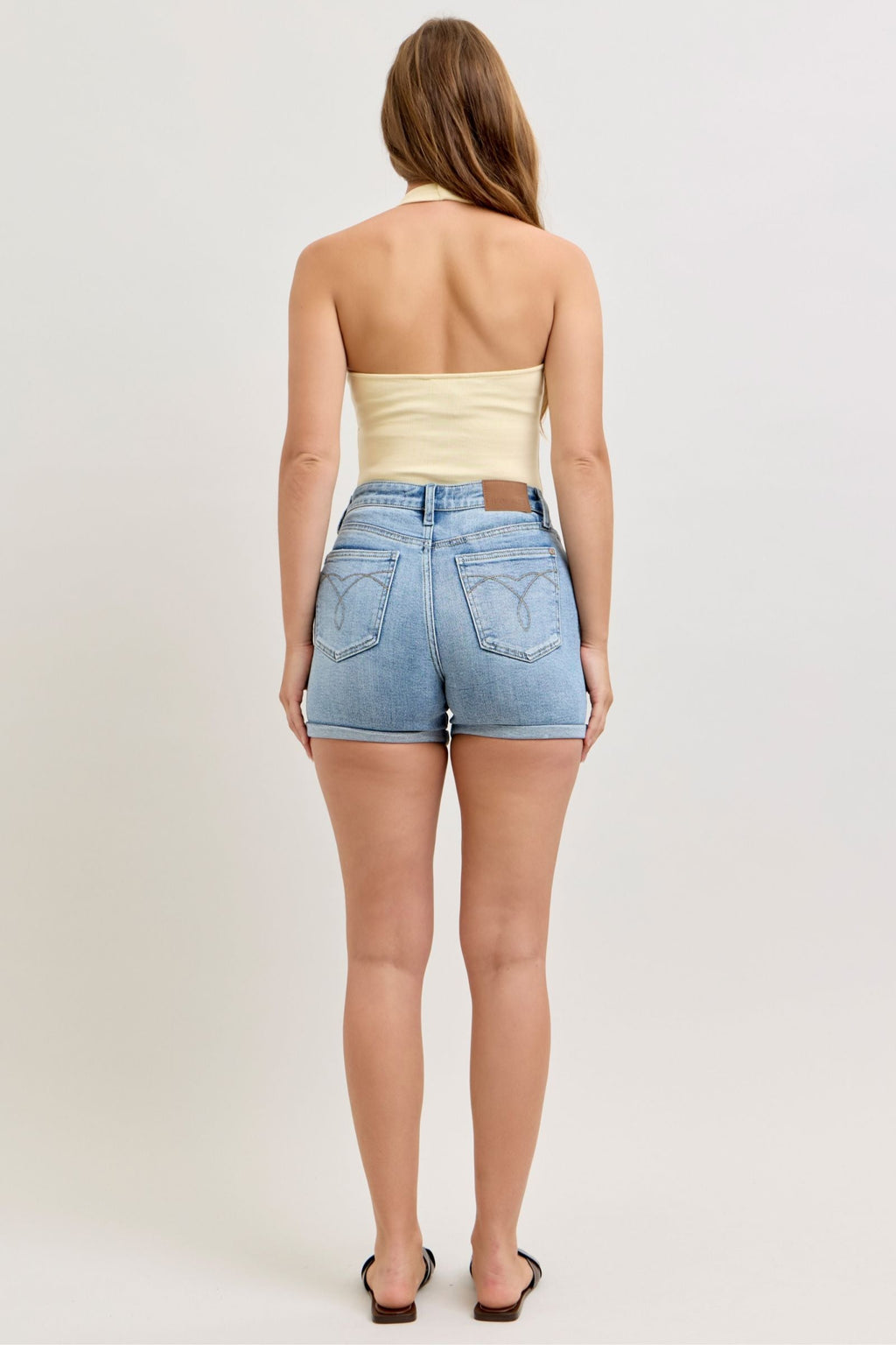 Judy Blue High Waist Slim Cell Phone Back Pocket Denim Short 152113