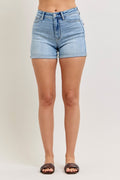 Judy Blue High Waist Slim Cell Phone Back Pocket Denim Short 152113 MD