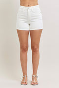 Judy Blue High Waist Slim White Denim Short 150362 WHT