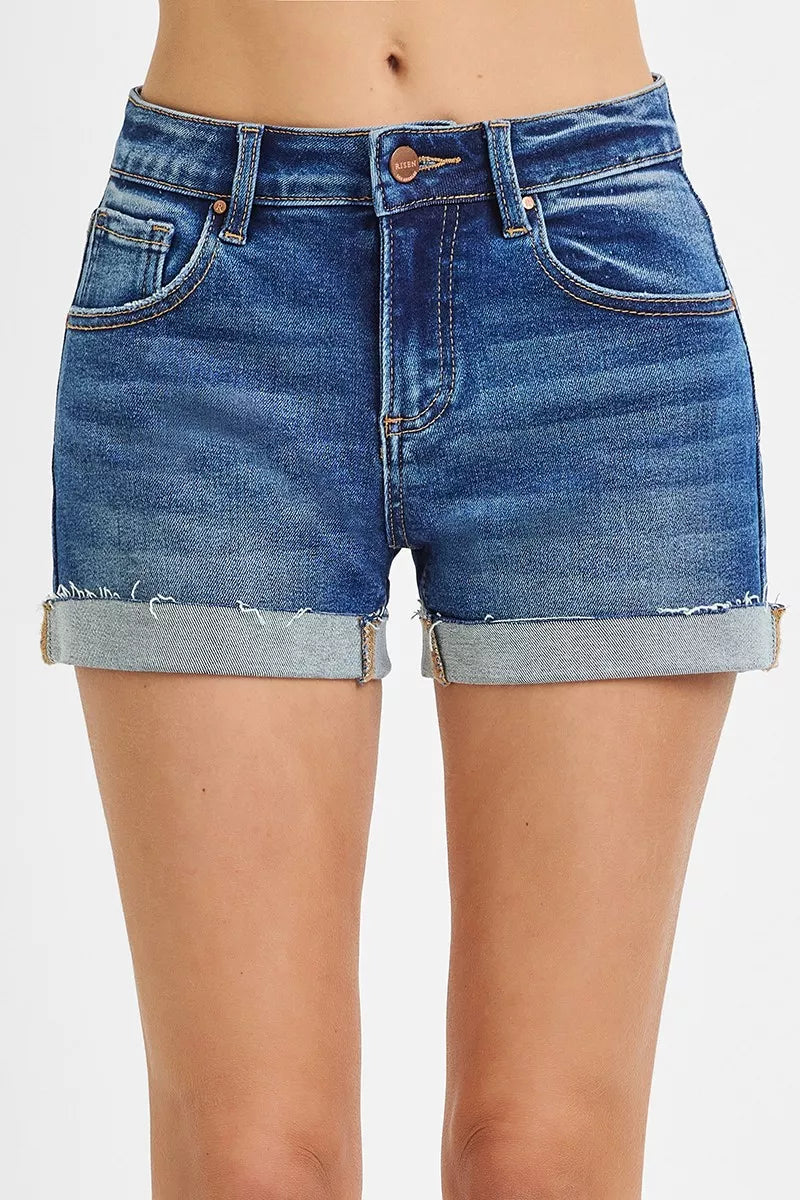RISEN Low Rise Cuffed Shorts DARK
