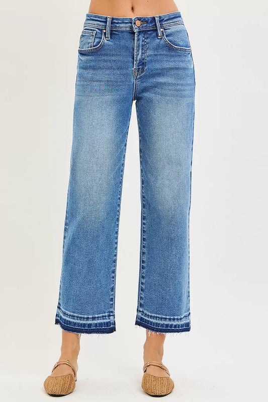 RISEN Full Size Slouchy Cropped Boyfriend Jeans Plus Size MEDIUM