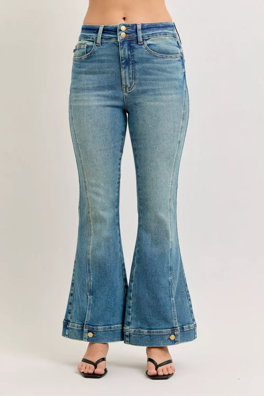 Judy Blue High Waist Vintage Wash Flare Jeans MD